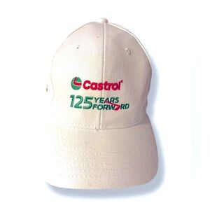Castrol 125 Years Forward Men's White Baseball Cap Hat